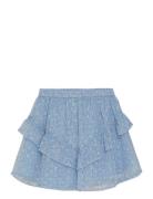 Skirt Flower Lurex Creamie Blue