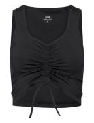 Crease Sleeveless Crop Top Casall Black