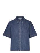 Finley Denim Ss Shirt French Connection Blue