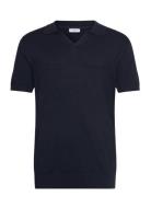 Ecovero S/S V-Neck Polo Lindbergh Navy