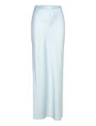 Hana Long Logo Satin Skirt Ahlvar Gallery Blue