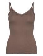 Rwbeatha Sl Regular Singlet Top Rosemunde Brown