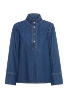 Hilmamw 171 Boxy Blouse My Essential Wardrobe Blue