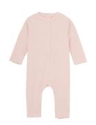 Romper Ls Mélange Rib Fixoni Pink