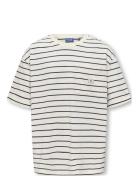 Osjkenge S/S Ovz Tee Jrs ONLY & SONS Cream