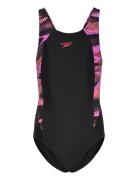 Girls Hyperboom Splice Muscleback Speedo Black