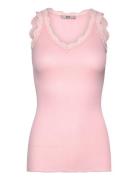 Rmwbalta Sl Regular V-Neck Top RM By Rosemunde Pink