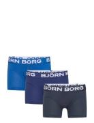 Cotton Stretch Boxer 3P Björn Borg Blue