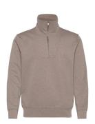 Regular-Fit Zip-Neck Sweatshirt Mango Brown