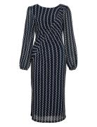 Viellen O-Neck L/S Midi Dress/Dc Vila Navy