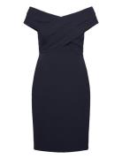 Crepe Off-The-Shoulder Cocktail Dress Lauren Ralph Lauren Black