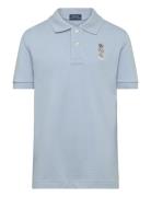 Polo Bear Cotton Mesh Polo Shirt Ralph Lauren Kids Blue