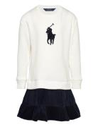 Big Pony Corduroy-Skirt Fleece Dress Ralph Lauren Kids Navy