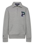 Fleece Letterman Quarter-Zip Pullover Ralph Lauren Kids Grey