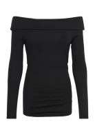 Cotton-Blend Off-The-Shoulder Top Lauren Ralph Lauren Black