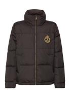 Crest-Patch Funnelneck Down Coat Lauren Ralph Lauren Black