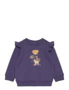 Polo Bear Ruffled Fleece Sweatshirt Ralph Lauren Baby Navy