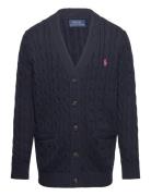 Cable-Knit Cotton V-Neck Cardigan Ralph Lauren Kids Navy