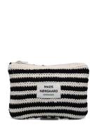 Milli Crochet Stripe Pouch Mads Nørgaard Black
