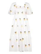 Cheri Fruit Dress A-View White