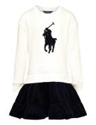 Big Pony Corduroy-Skirt Fleece Dress Ralph Lauren Kids Navy