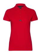 W Ess Pique Polo Musto Red