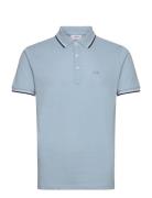 Polo Shirt With Contrast Piping Lindbergh Blue