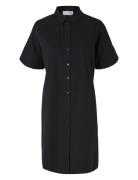 Slfblair 2/4 Short Shirt Dress Noos Selected Femme Black