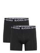 Cotton Stretch Boxer 2P Björn Borg Black