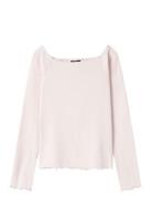 Nlfrille Ls Solid Boatneck Top LMTD Pink