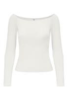 Onlglamour L/S Boat Neck Top Box Cc Jrs ONLY White