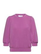 Slftenny 3/4 Sweat Top Noos Selected Femme Purple