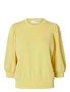 Slftenny 3/4 Sweat Top Noos Selected Femme Yellow