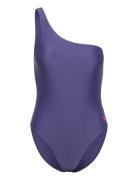 Womens Asymetric 1 Piece Speedo Purple