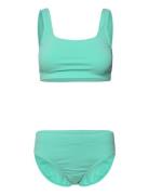 Womens Textured Deep U-Back 2Pc Speedo Blue