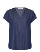 Rwlaila Denim Sl Regular Shirt Rosemunde Navy