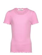 Rkbalta Modal Ss Lace T-Shirt Rosemunde Kids Pink
