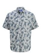 Jorjoshua Split Aop Shirt Ss Jnr Jack & J S Blue
