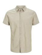 Jjbreeze Linen Blend Shirt Ss Sn Jnr Jack & J S Beige