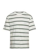 Striped Short-Sleeved T-Shirt Mango Green