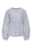 Kogmonica Ane L/S Emb Top Wvn Kids Only Blue
