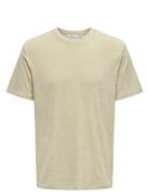 Onshellas Reg Frotte Ss Tee ONLY & SONS Beige