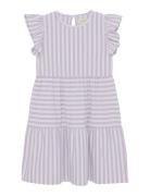 Dress Ss Stripe Creamie Purple