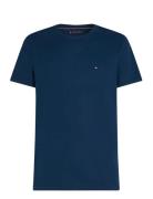 Cotton Linen Tee Tommy Hilfiger Navy