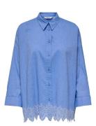 Onlgraces Tulum Ls Emb Shirt Wvn ONLY Blue