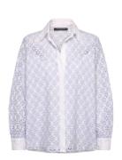 Galina Cotton Embroidered Shir French Connection Patterned