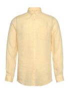 Pure Linen L/S Shirt Lindbergh Yellow