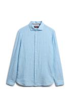 Vacation L/S Linen Shirt Superdry Blue