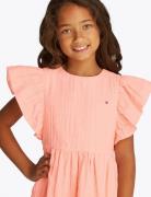 Textured Cotton Dress Ss Tommy Hilfiger 