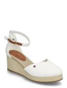 Flag Closed Toe Mid Wedge Espad Tommy Hilfiger White